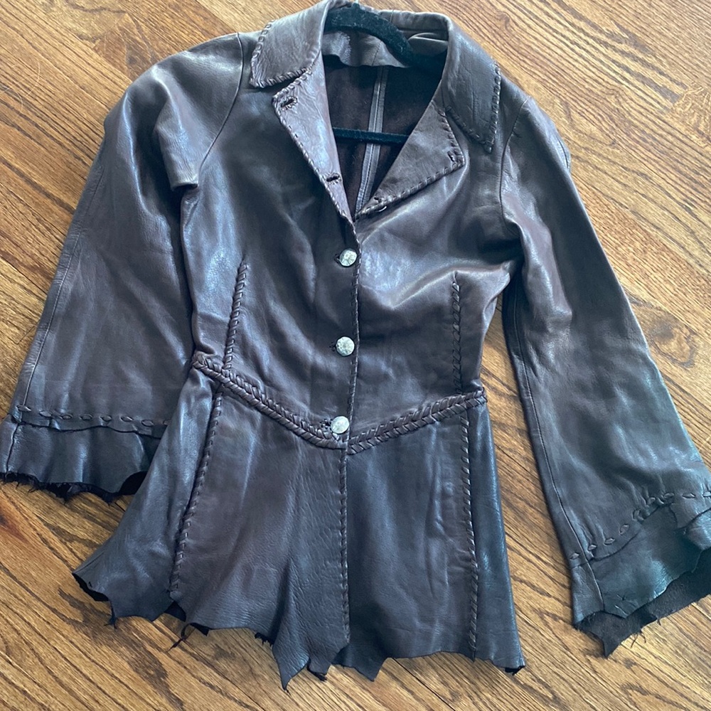 Brown Leather Chocolate Vest size Small